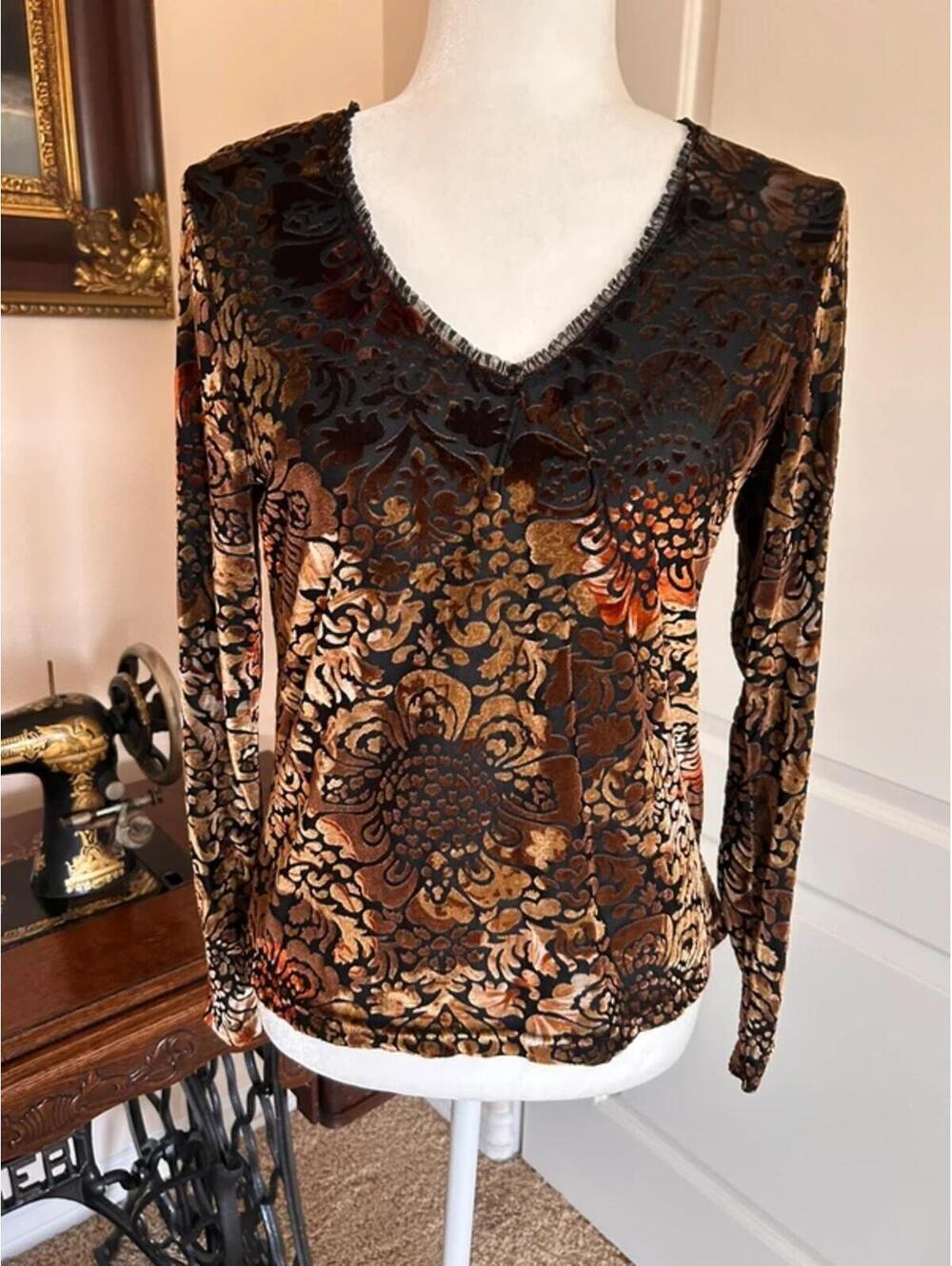 SOLD! Burnout Velvet Top
